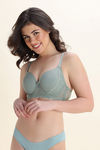 Zivame Padded Regular Wired 3/4th Coverage Tshirt Bra - Light Green — thumbnail 2